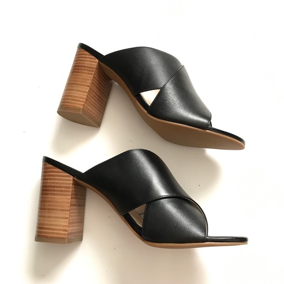 Cole Haan Black Gabby Leather Block Heel Sandals - Picture 8 of 9